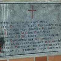 Chapelle de Xhovémont - pierre commémorative