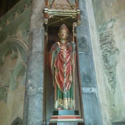 Collégiale Ste-Croix - statue de St-Hubert