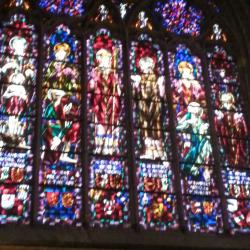 Collégiale Ste-Croix - vitraux du transept nord